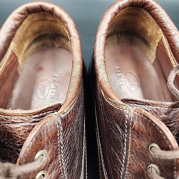 Neil M Wynne Leather Oxfords Dress Shoes Java Brown Men's 9 EEE Extra Wide - Picture 12 of 13